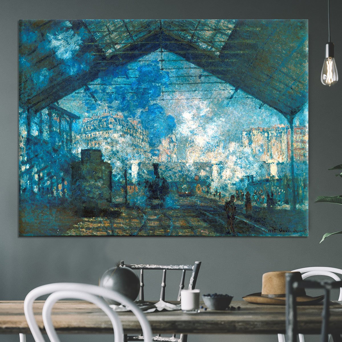 The station Saint Lazare by Monet Canvas Print or Poster