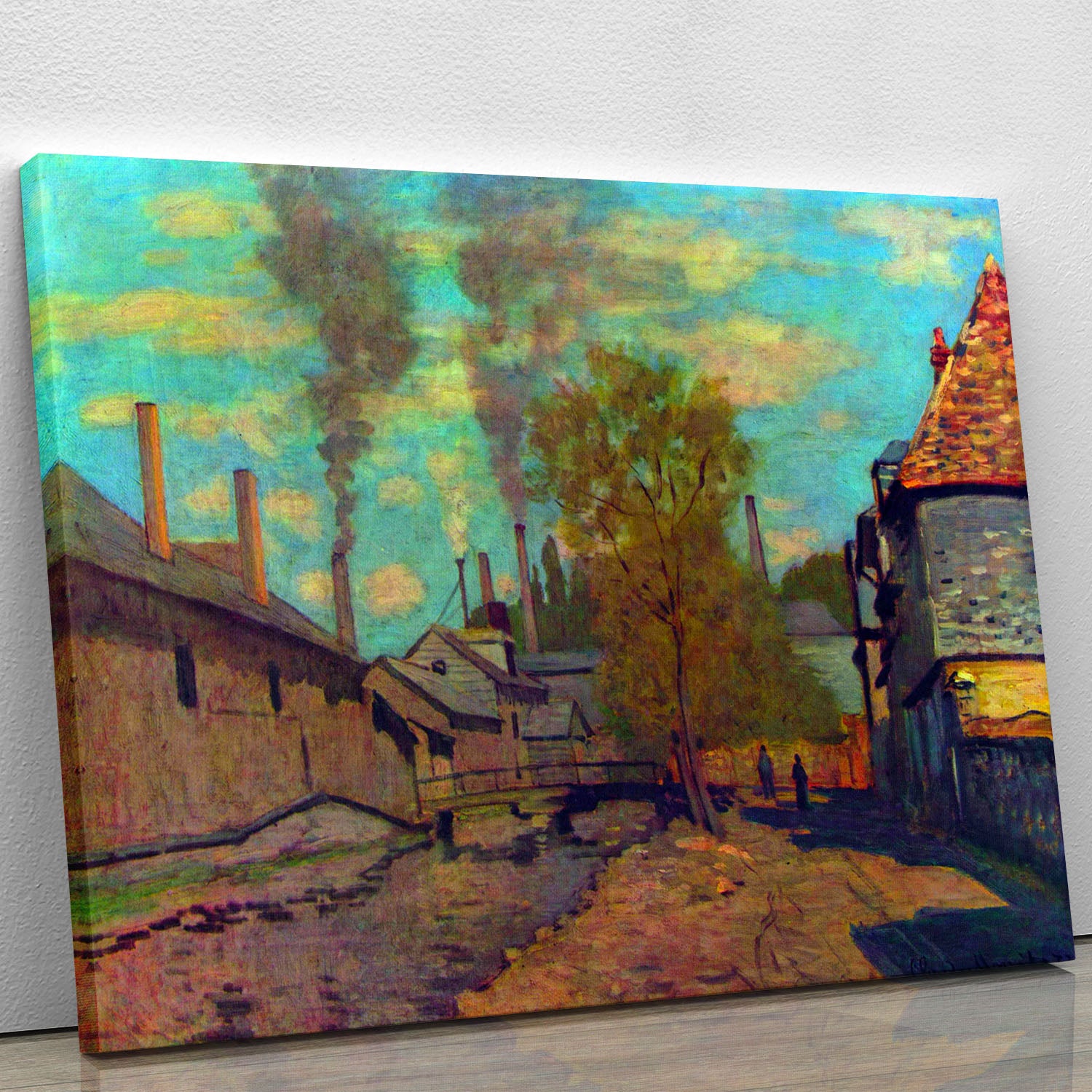 The stream of Robec by Claude Monet Canvas Print or Poster - Canvas Art Rocks - 1
