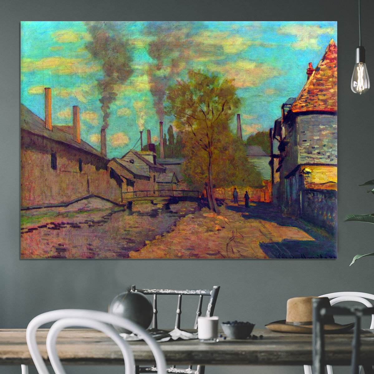 The stream of Robec by Claude Monet Canvas Print or Poster