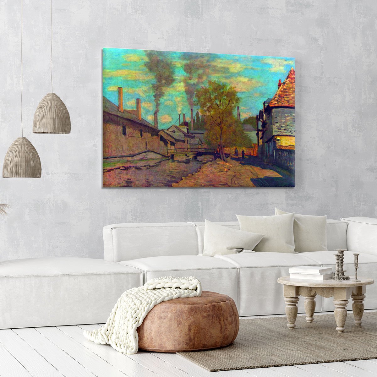The stream of Robec by Claude Monet Canvas Print or Poster