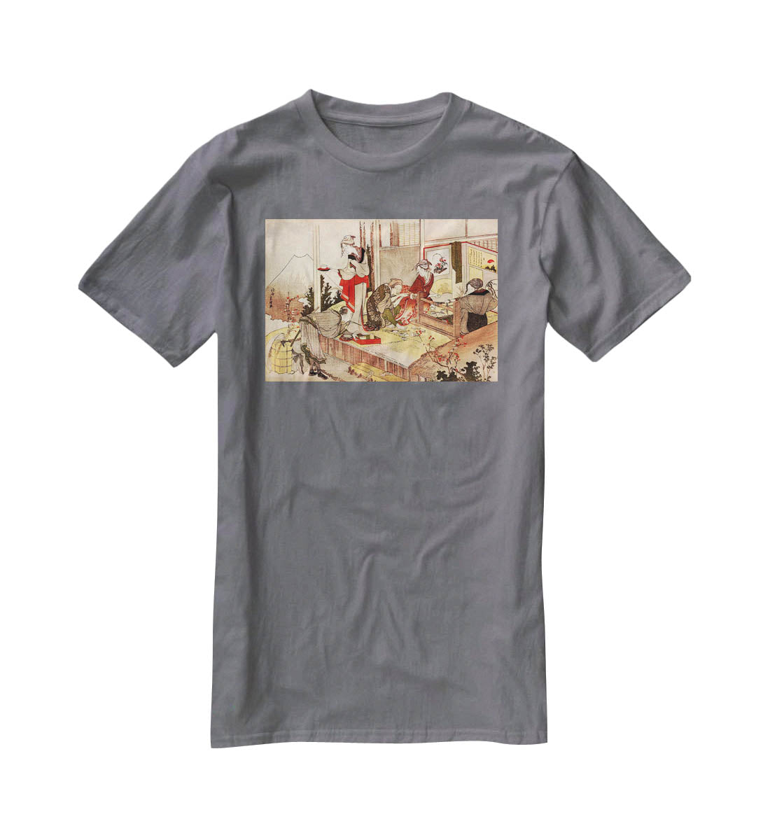 The studio of Netsuke by Hokusai T-Shirt - Canvas Art Rocks - 3