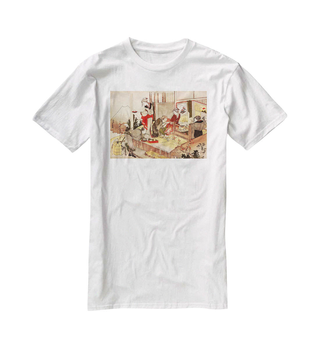 The studio of Netsuke by Hokusai T-Shirt - Canvas Art Rocks - 5