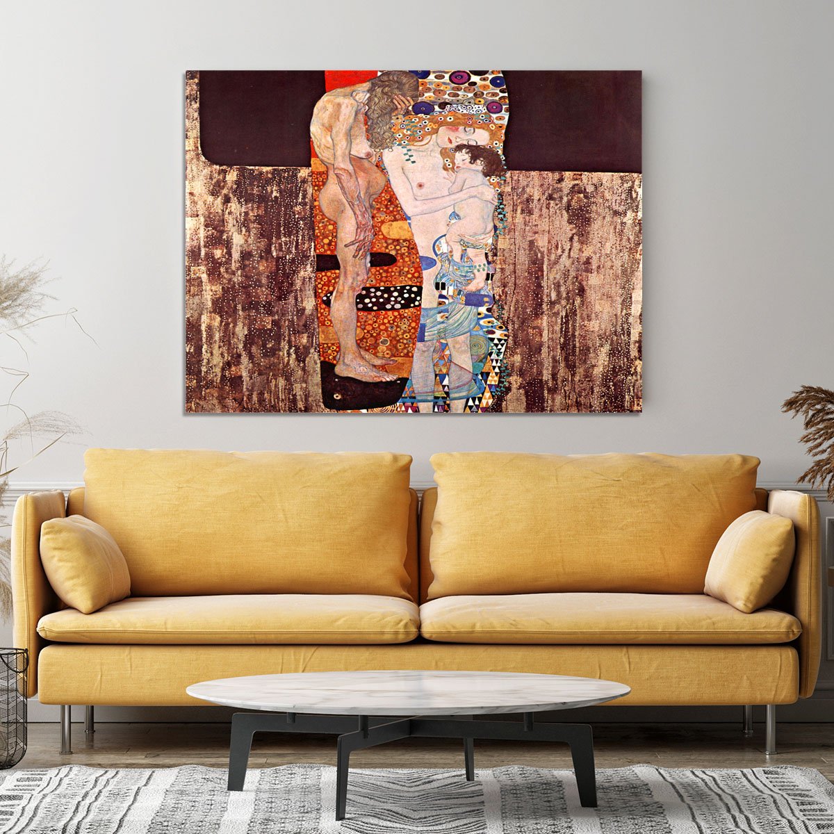 The three ages of a woman by Klimt Canvas Print or Poster