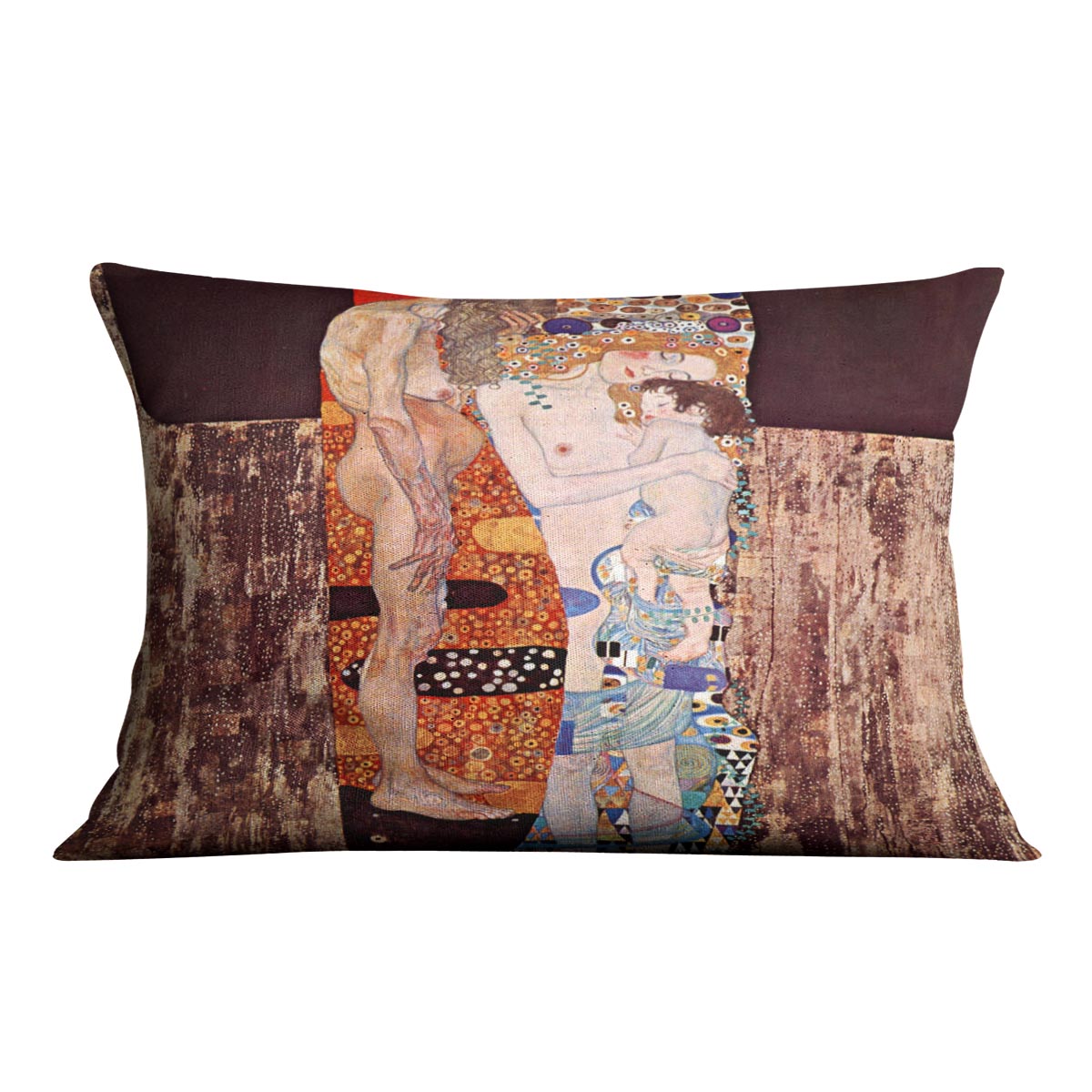 The three ages of a woman by Klimt Cushion
