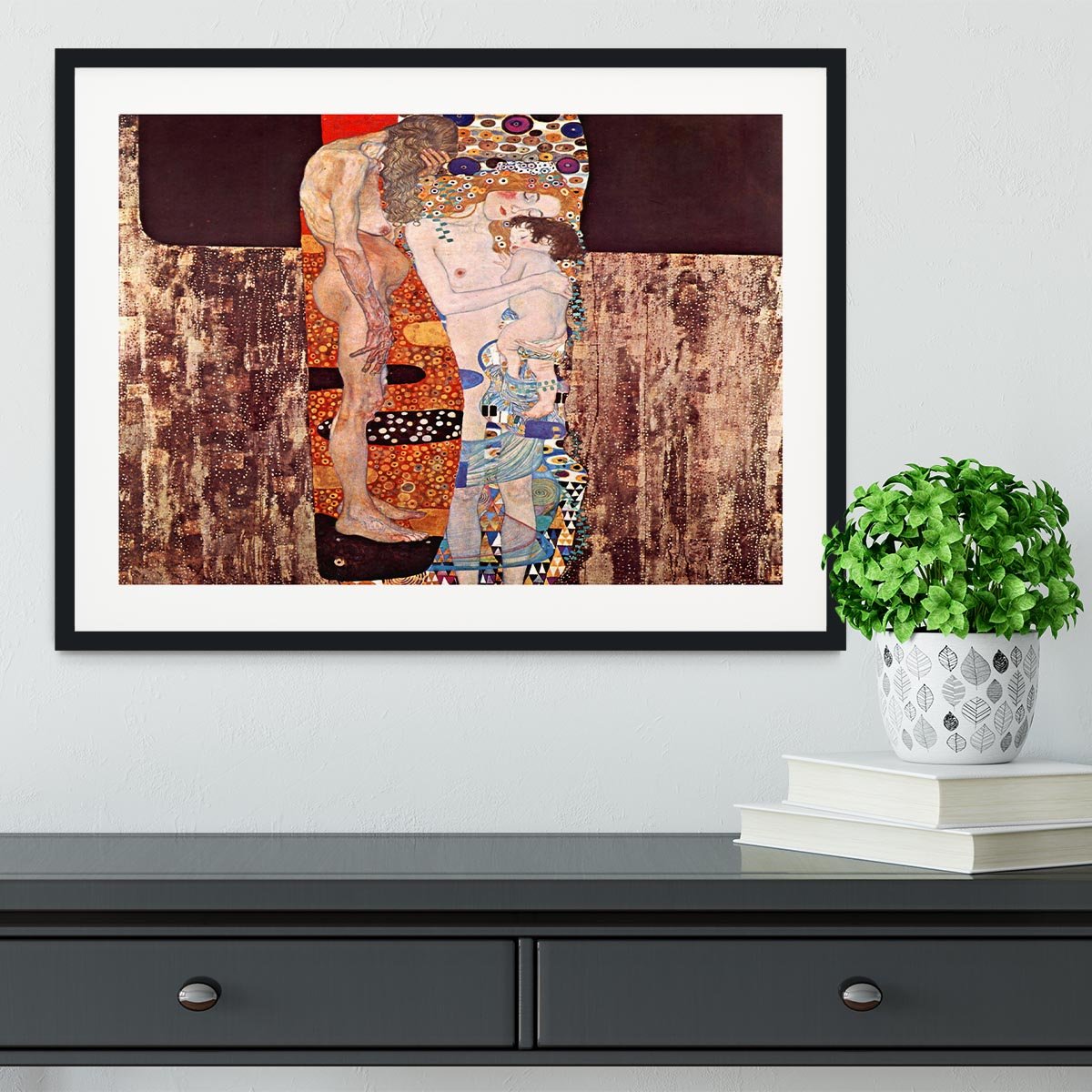 The three ages of a woman by Klimt Framed Print - Canvas Art Rocks - 1