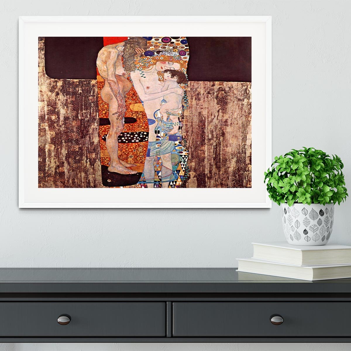 The three ages of a woman by Klimt Framed Print - Canvas Art Rocks - 5