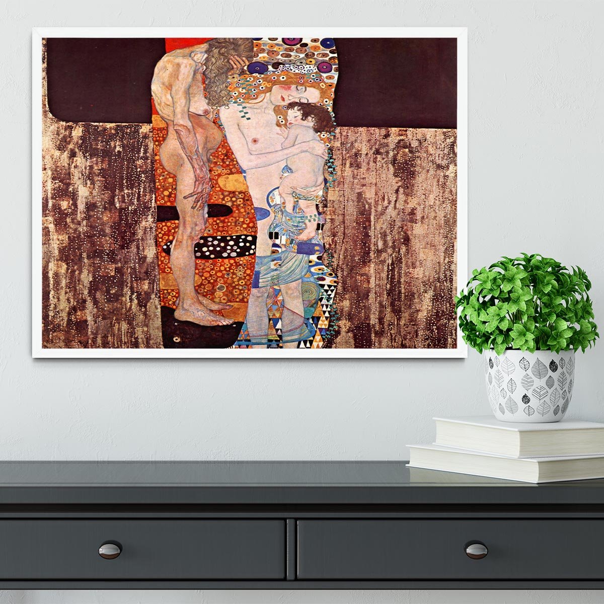The three ages of a woman by Klimt Framed Print - Canvas Art Rocks -6