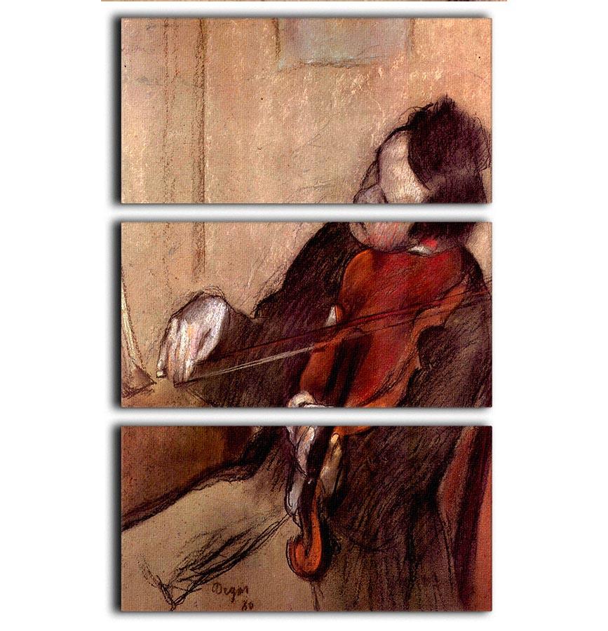 The violinist 1 by Degas 3 Split Panel Canvas Print - Canvas Art Rocks - 1
