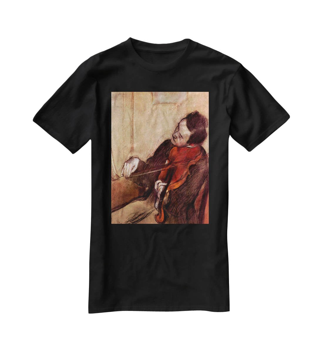 The violinist 1 by Degas T-Shirt - Canvas Art Rocks - 1