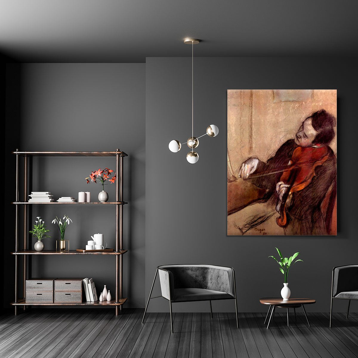 The violinist 1 by Degas Canvas Print or Poster