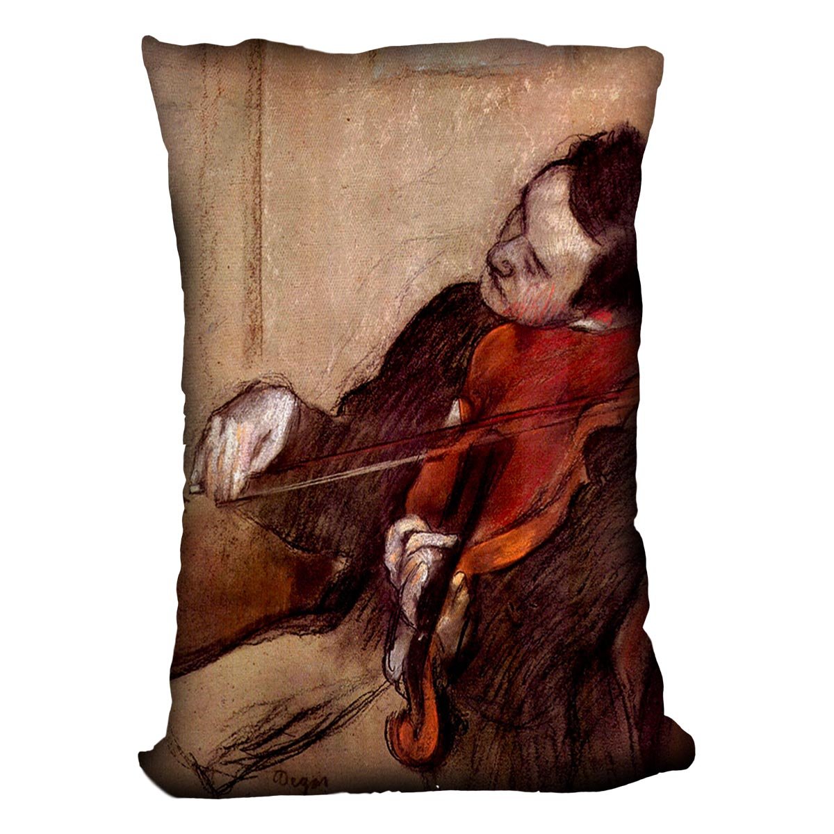 The violinist 1 by Degas Cushion