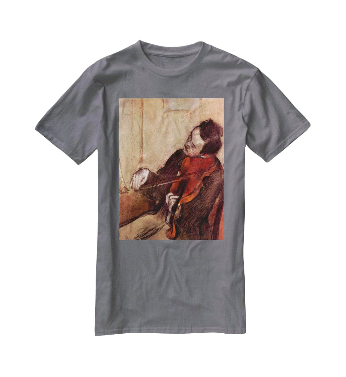 The violinist 1 by Degas T-Shirt - Canvas Art Rocks - 3