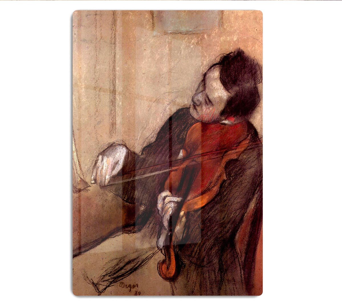 The violinist 1 by Degas HD Metal Print - Canvas Art Rocks - 1