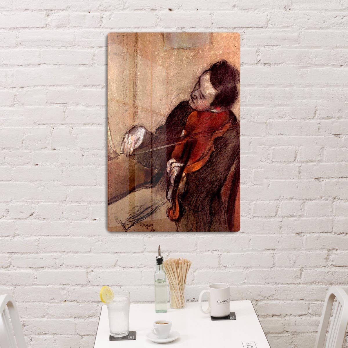 The violinist 1 by Degas HD Metal Print - Canvas Art Rocks - 3