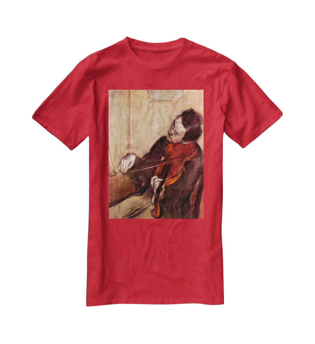 The violinist 1 by Degas T-Shirt - Canvas Art Rocks - 4