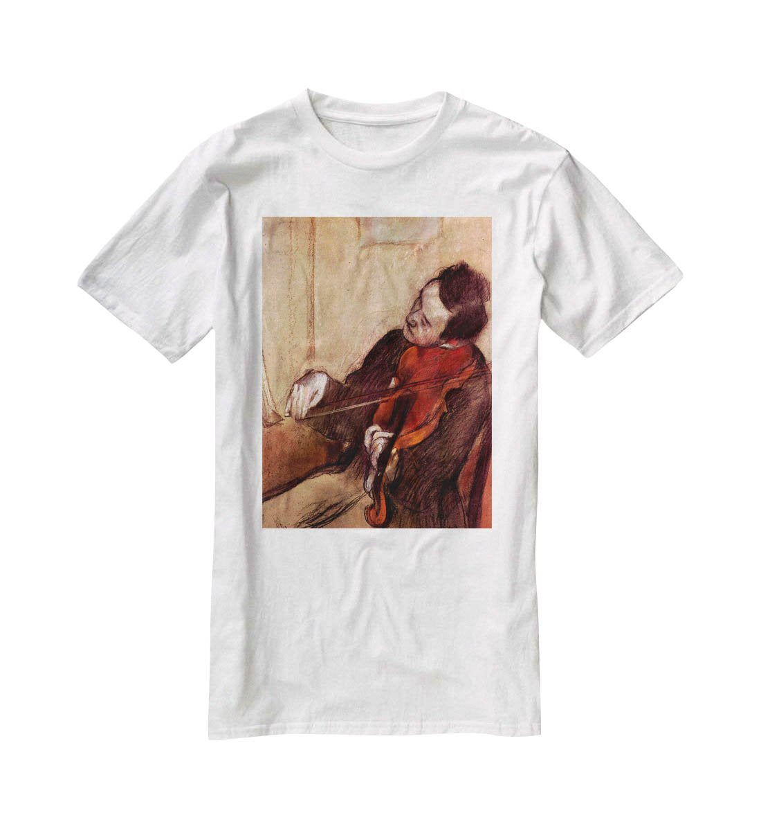 The violinist 1 by Degas T-Shirt - Canvas Art Rocks - 5