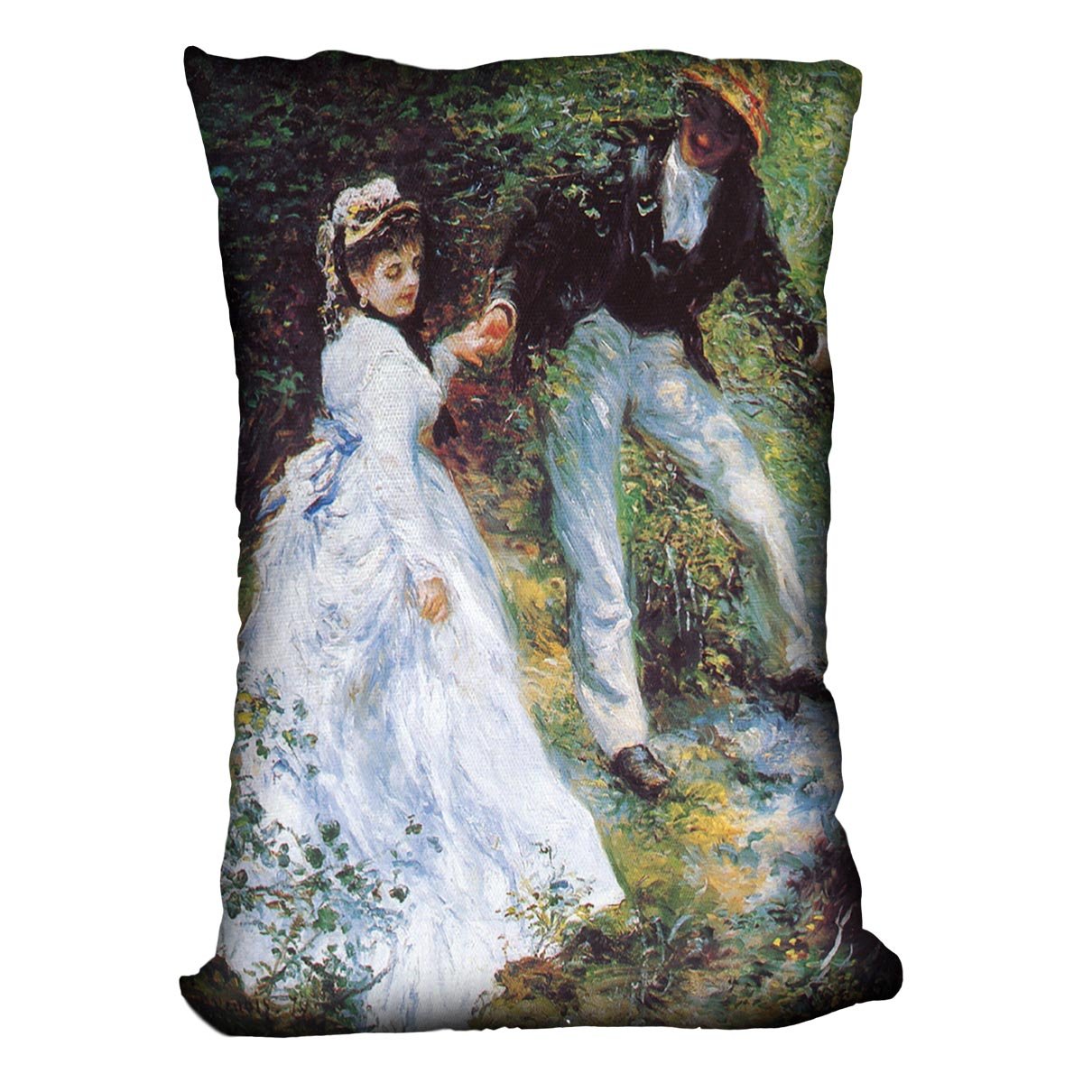 The walk by Renoir Throw Pillow