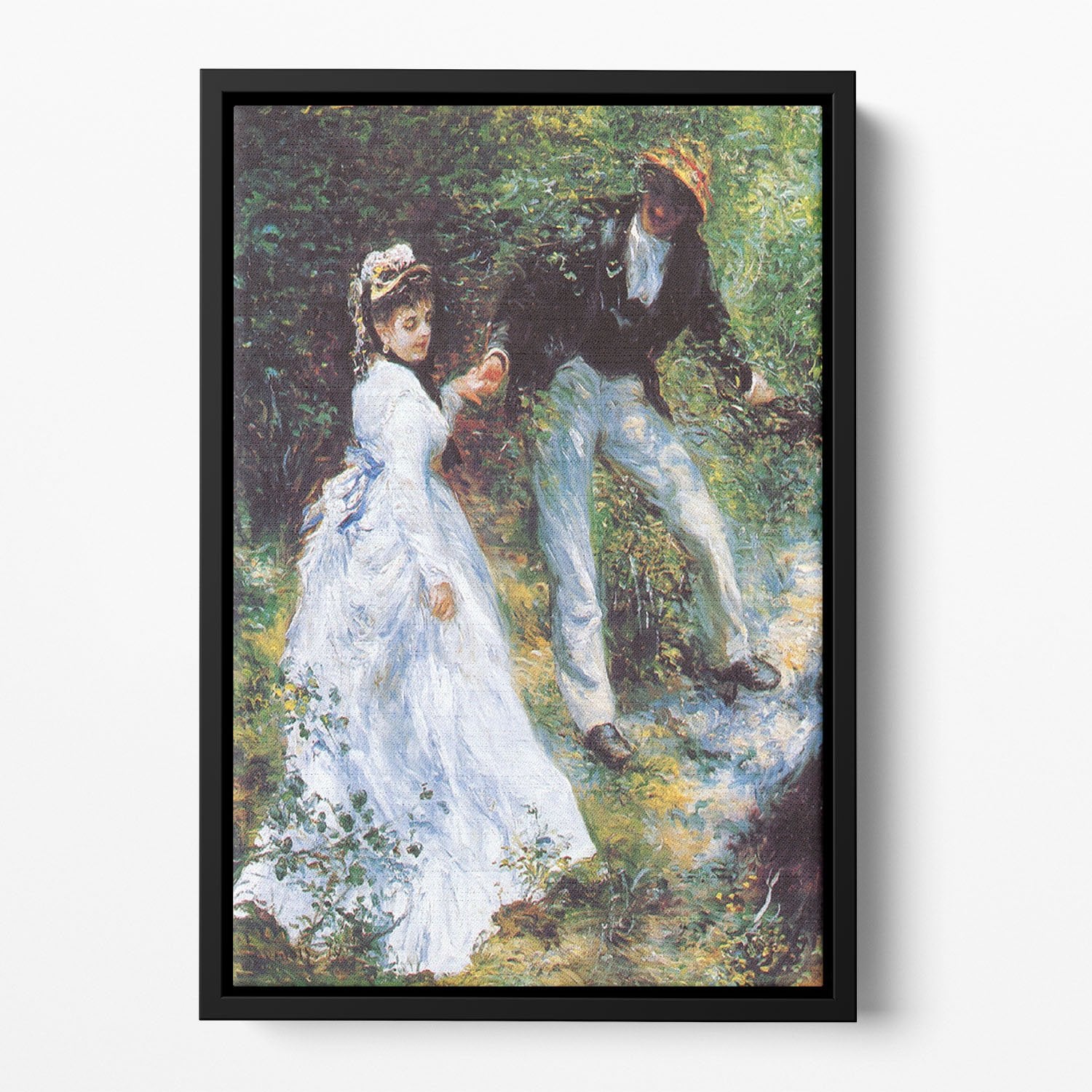 The walk by Renoir Floating Framed Canvas