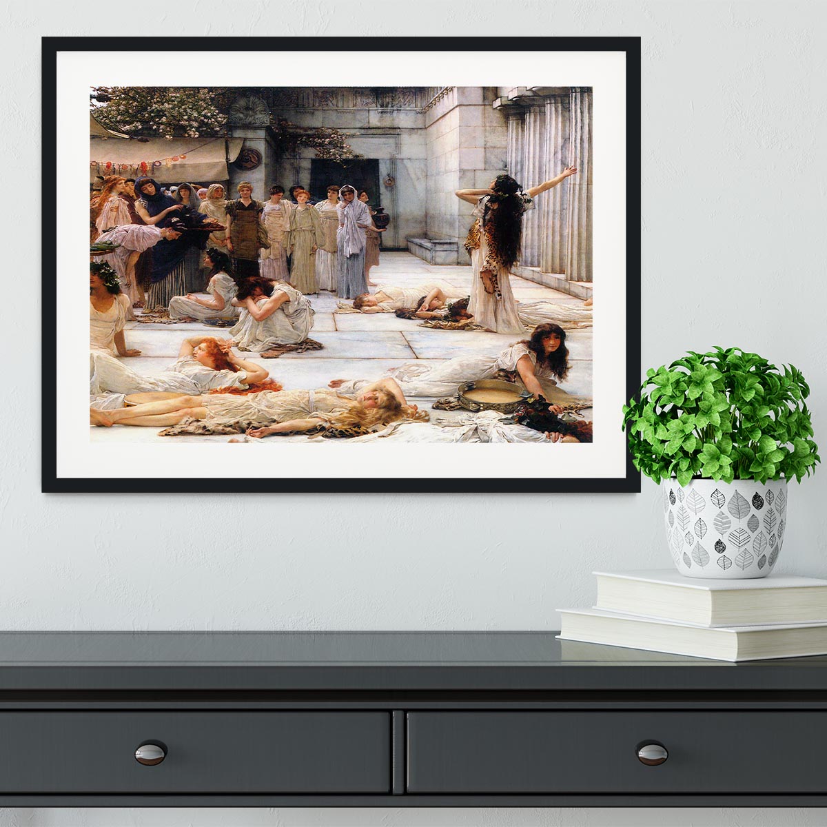 The women of Amphissa detail by Alma Tadema Framed Print - Canvas Art Rocks - 1