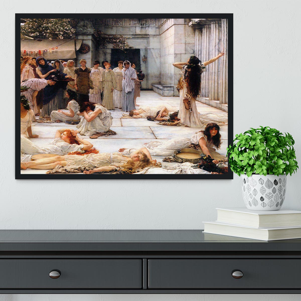 The women of Amphissa detail by Alma Tadema Framed Print - Canvas Art Rocks - 2