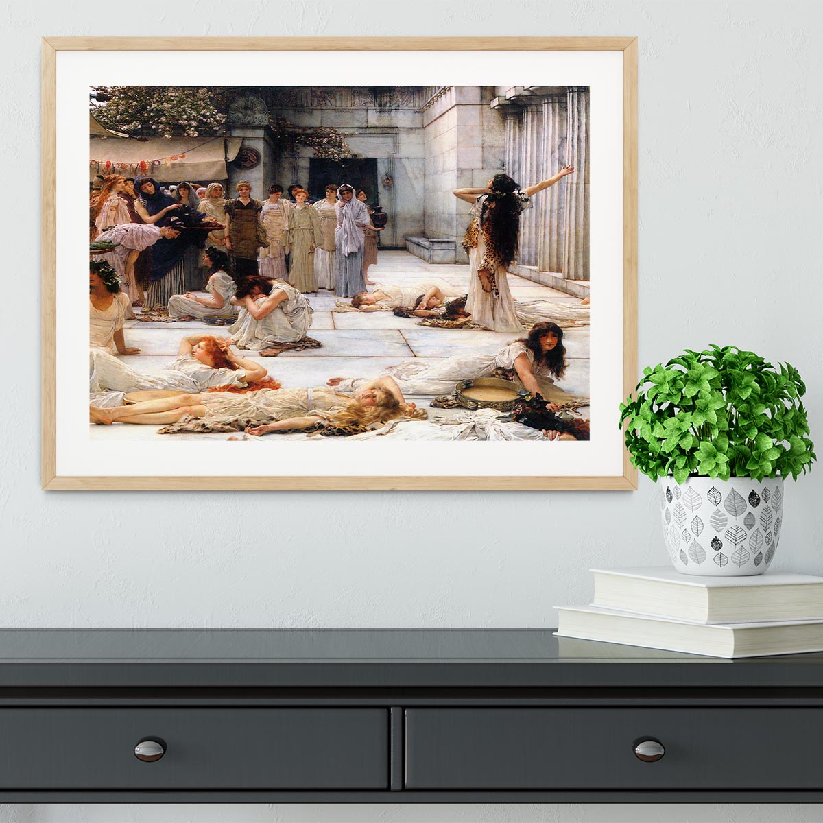 The women of Amphissa detail by Alma Tadema Framed Print - Canvas Art Rocks - 3