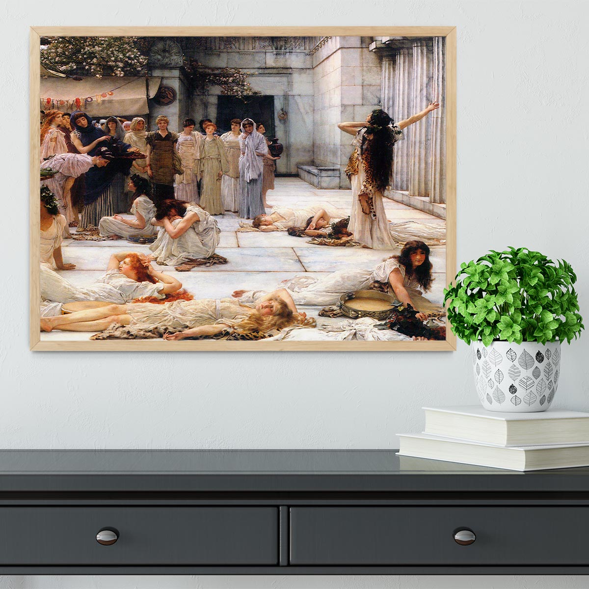 The women of Amphissa detail by Alma Tadema Framed Print - Canvas Art Rocks - 4