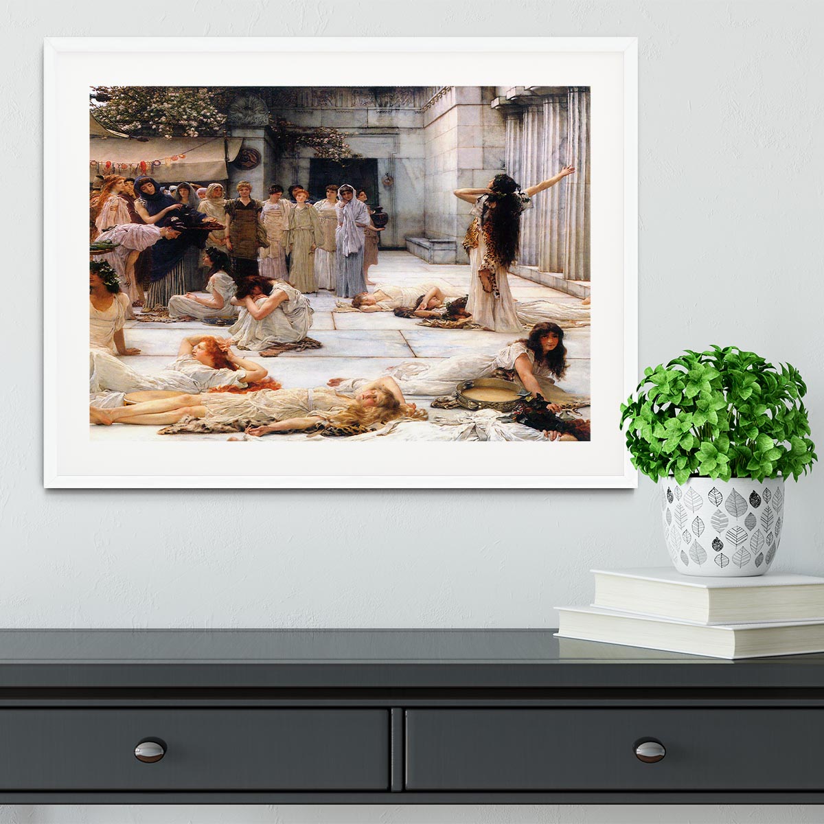 The women of Amphissa detail by Alma Tadema Framed Print - Canvas Art Rocks - 5