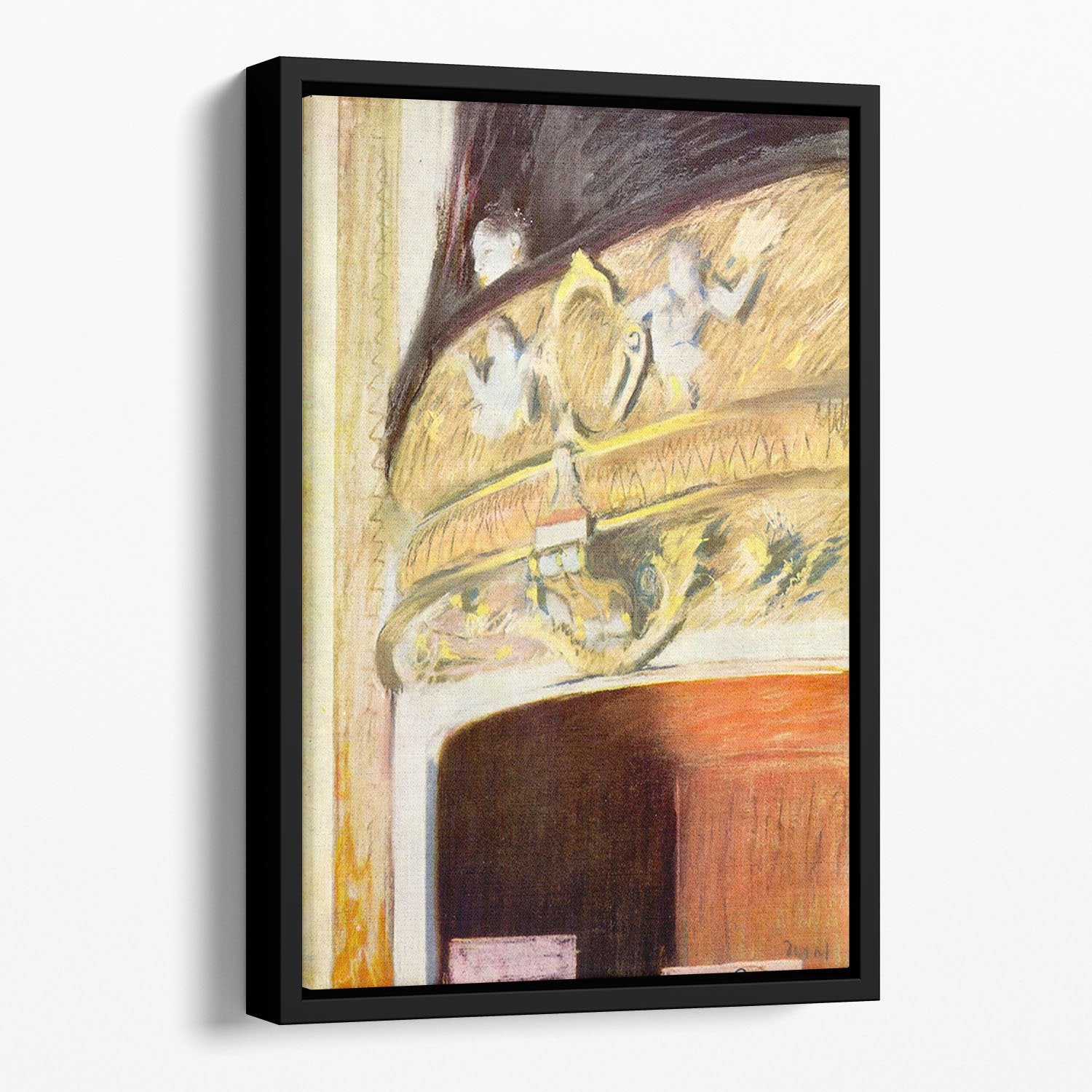 Theater Loge by Degas Floating Framed Canvas