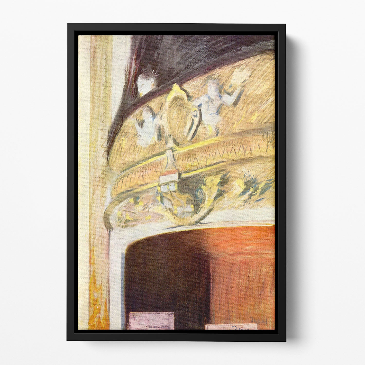 Theater Loge by Degas Floating Framed Canvas
