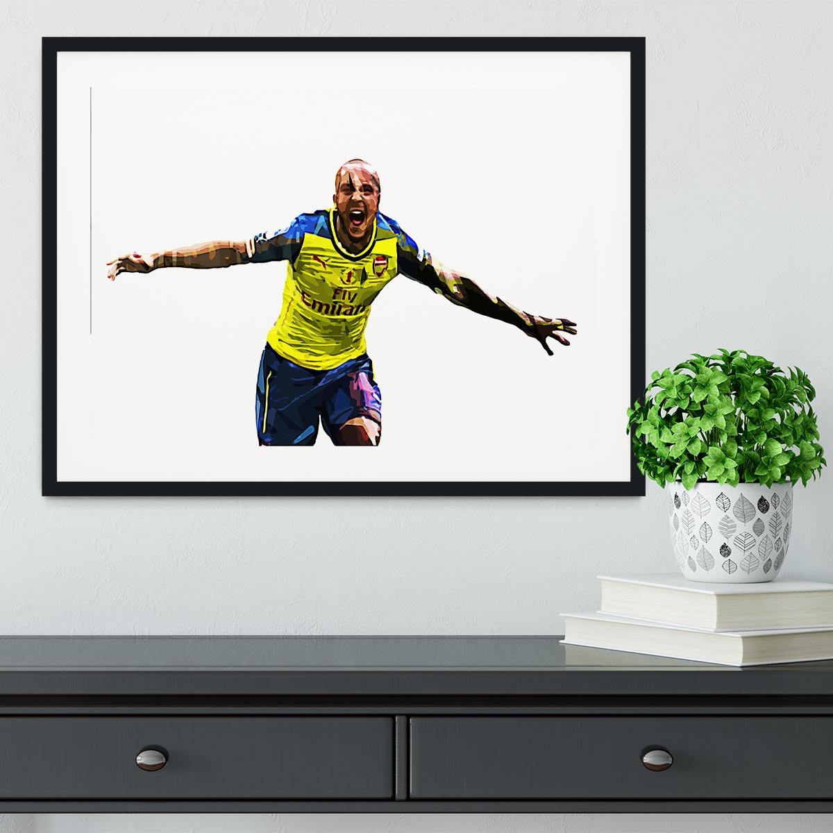 Theo Walcott Cup Final Goal Framed Print - Canvas Art Rocks - 1