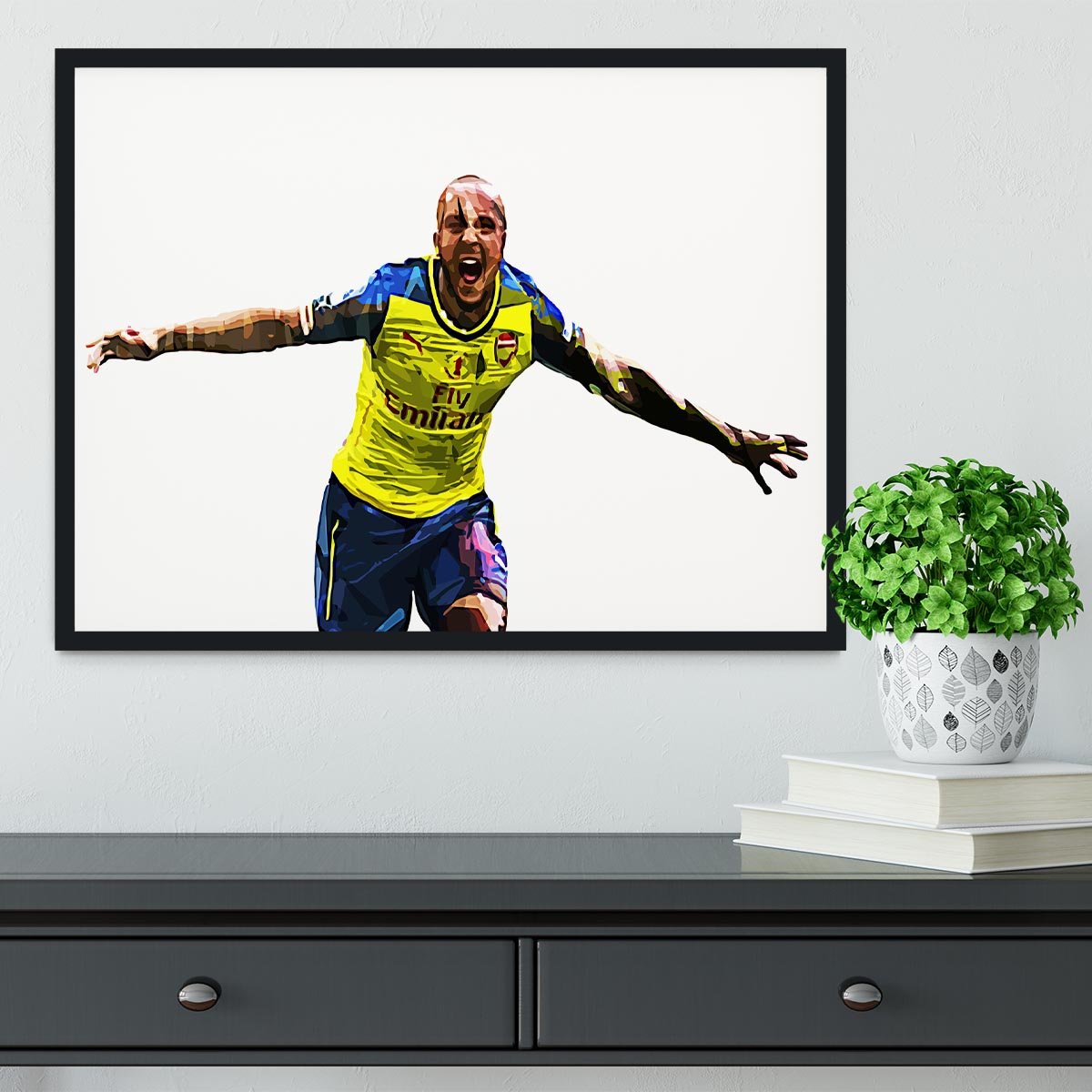 Theo Walcott Cup Final Goal Framed Print - Canvas Art Rocks - 2