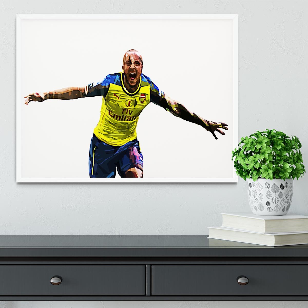 Theo Walcott Cup Final Goal Framed Print - Canvas Art Rocks -6