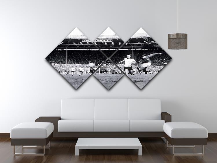 They think its all over Geoff Hurst Goal 4 Square Multi Panel Canvas - Canvas Art Rocks - 3