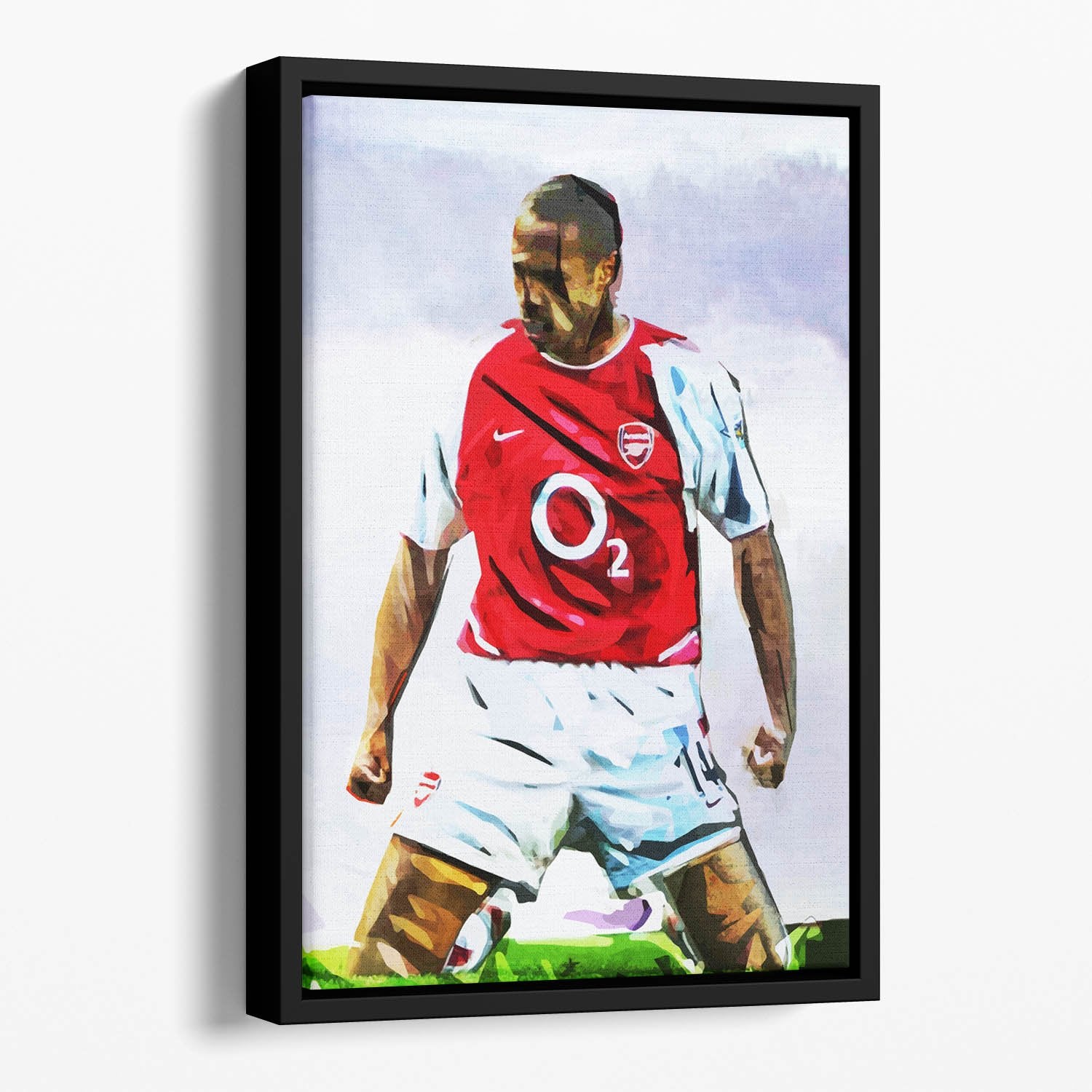 Thierry Henry Kneeslide Floating Framed Canvas