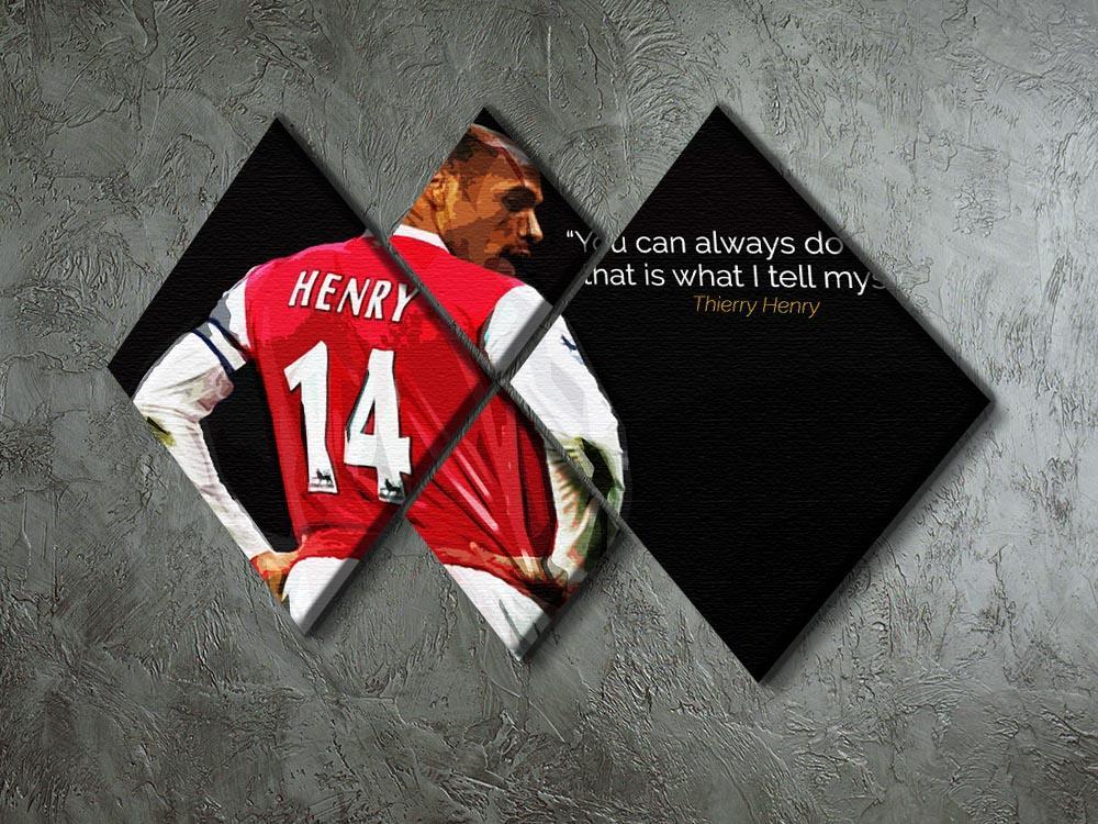 Thierry Henry You Can Alway Do Better 4 Square Multi Panel Canvas - Canvas Art Rocks - 2