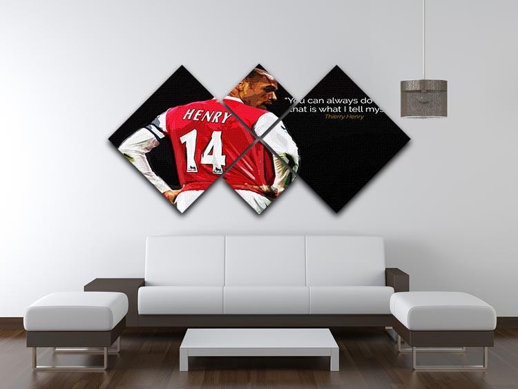 Thierry Henry You Can Alway Do Better 4 Square Multi Panel Canvas - Canvas Art Rocks - 3