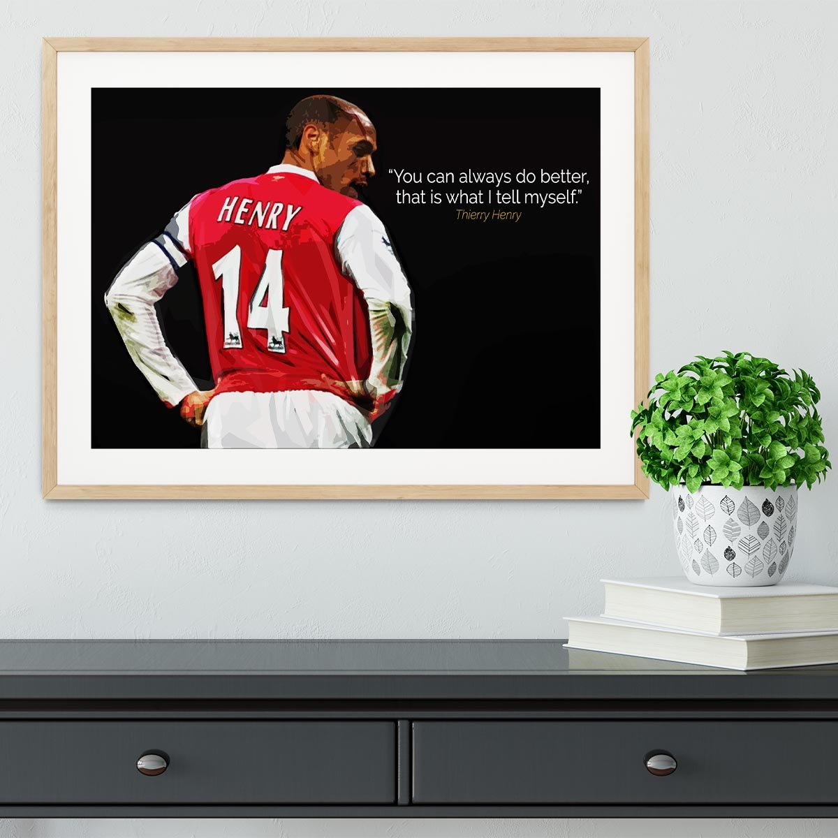 Thierry Henry You Can Alway Do Better Framed Print - Canvas Art Rocks - 3
