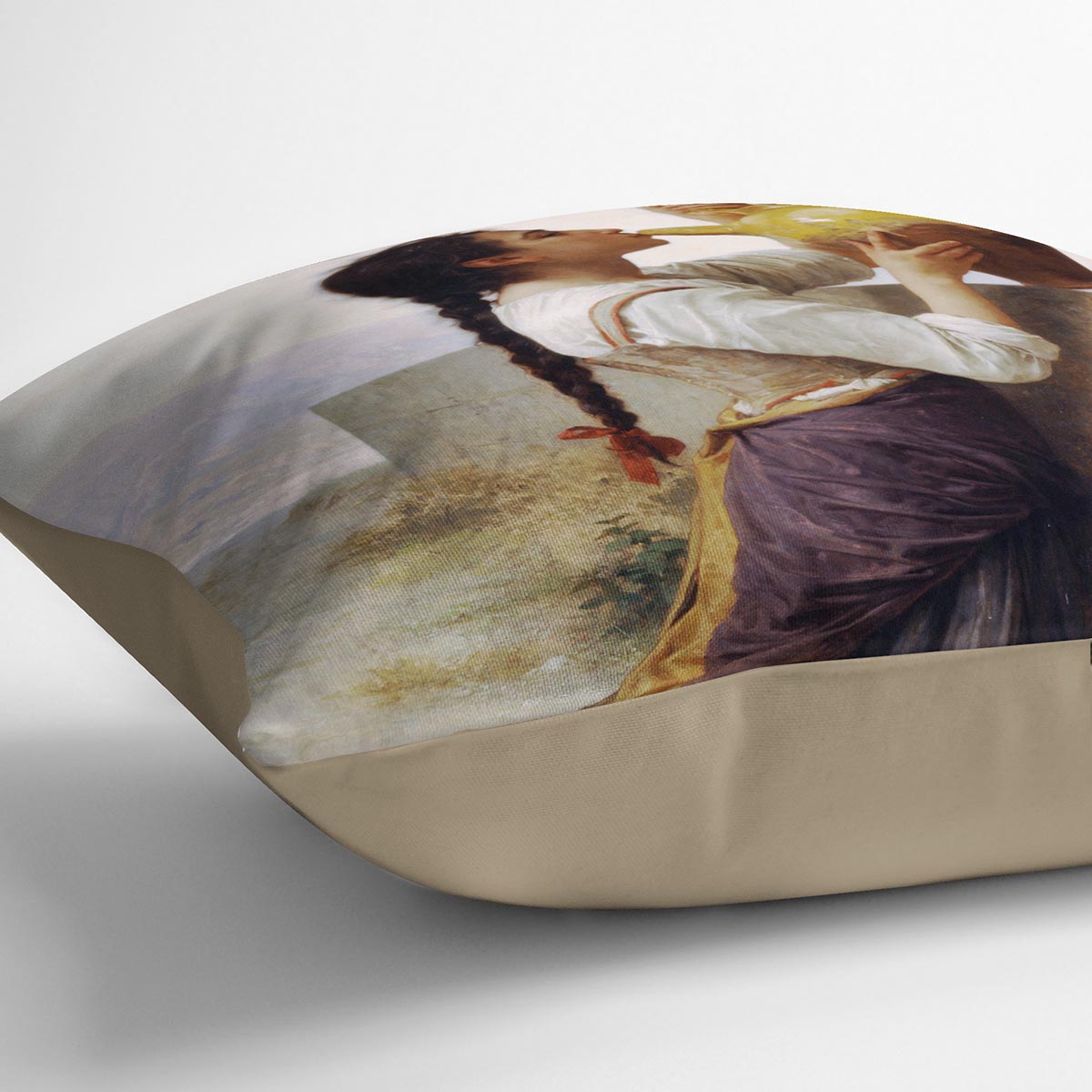 Thirst By Bouguereau Throw Pillow