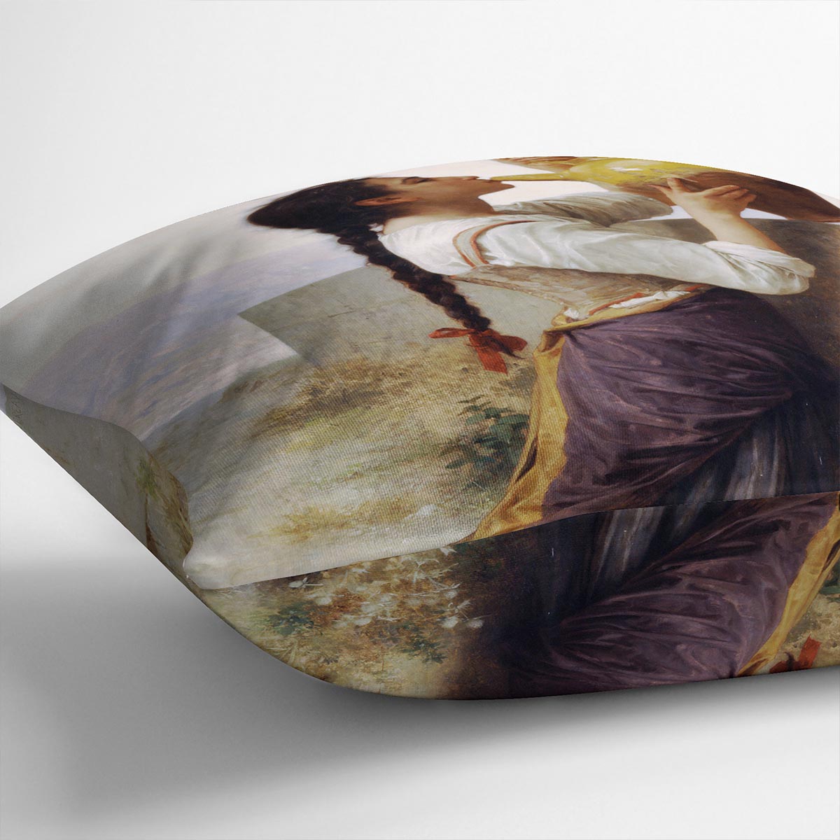 Thirst By Bouguereau Cushion