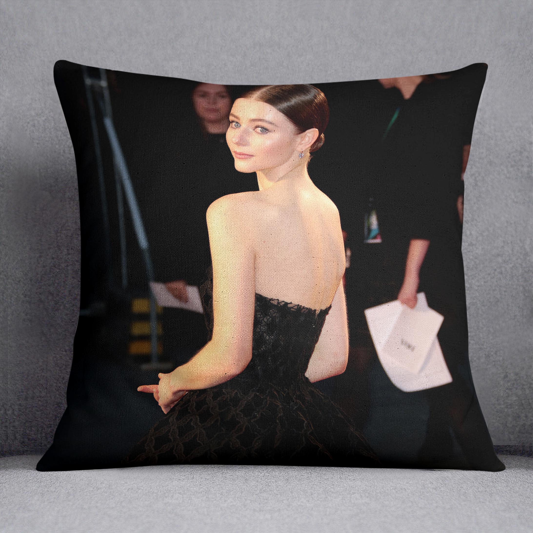 Thomasin McKenzie Cushion - Canvas Art Rocks - 1