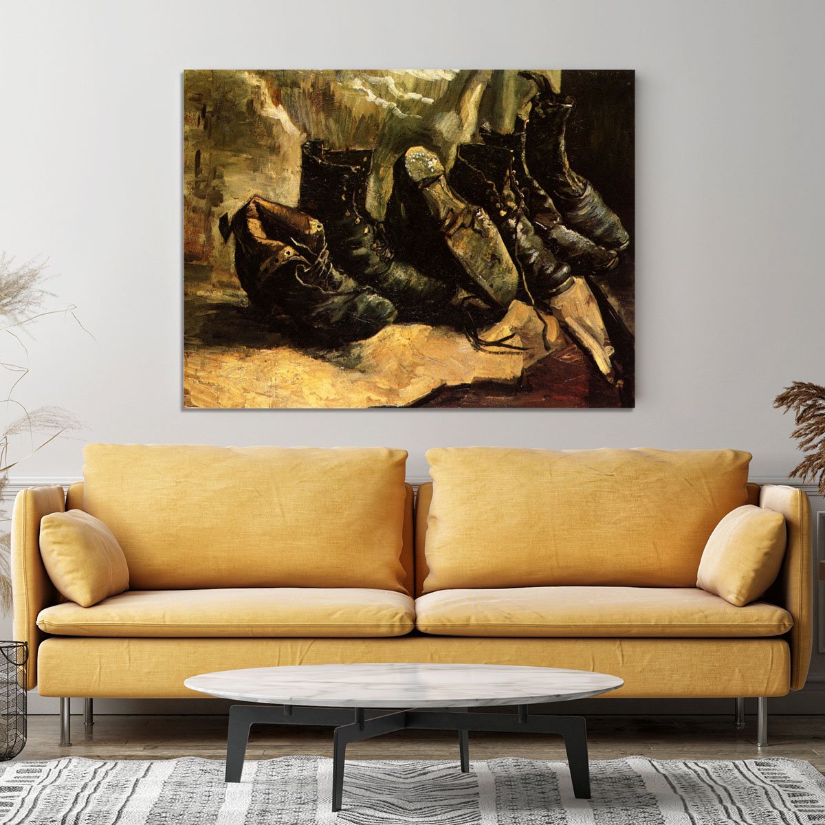 Three Pairs of Shoes by Van Gogh Canvas Print or Poster