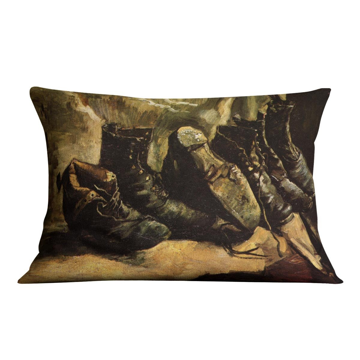 Three Pairs of Shoes by Van Gogh Throw Pillow