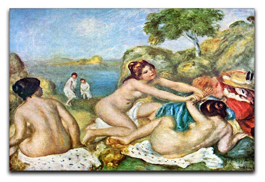 Three bathing girls with crab by Renoir Canvas Print or Poster  - Canvas Art Rocks - 1