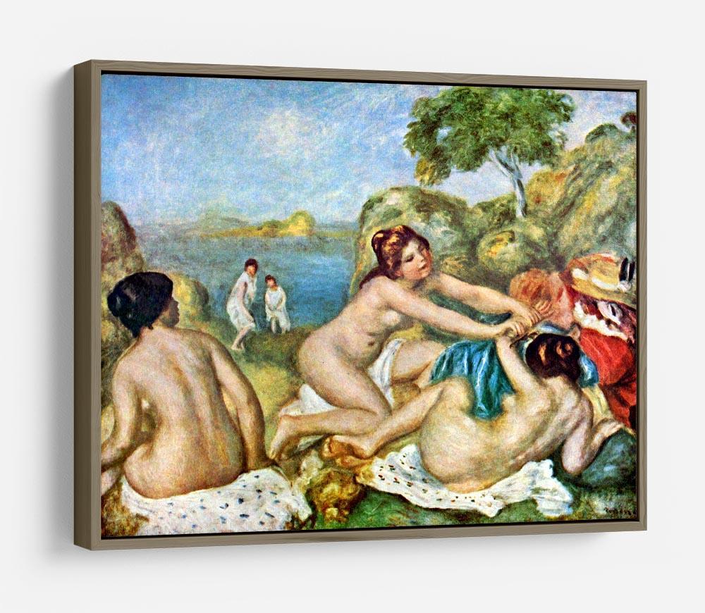 Three bathing girls with crab by Renoir HD Metal Print