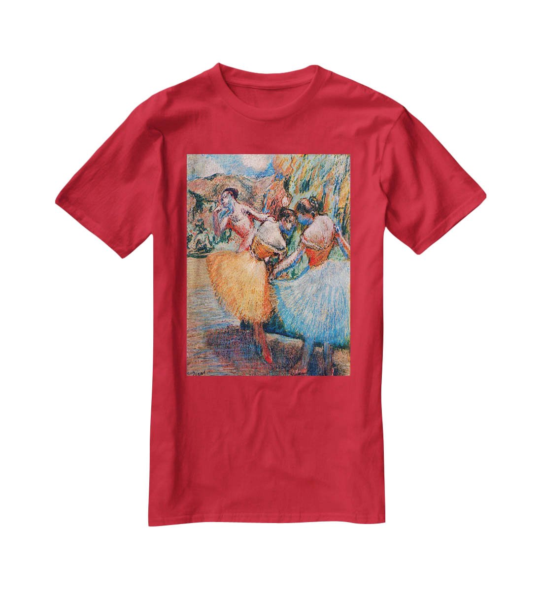 Three dancers 1 by Degas T-Shirt - Canvas Art Rocks - 4
