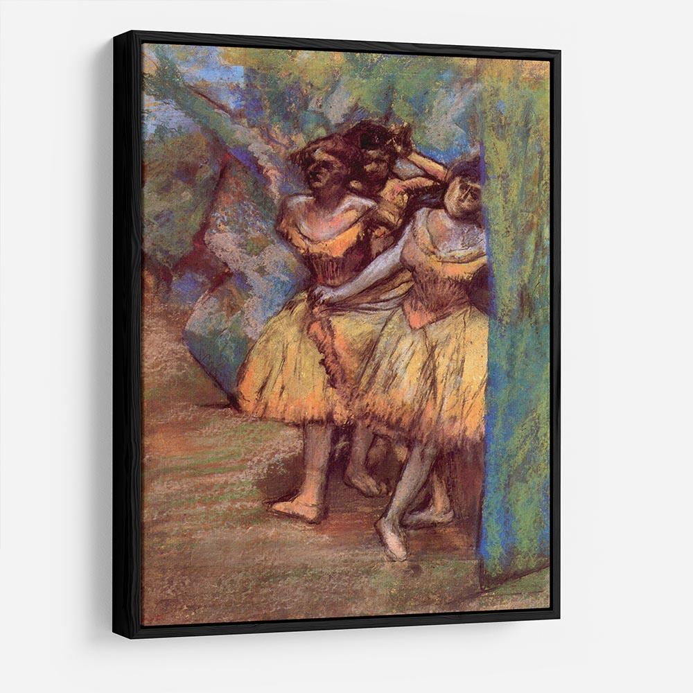 Three dancers behind the scenes by Degas HD Metal Print - Canvas Art Rocks - 6