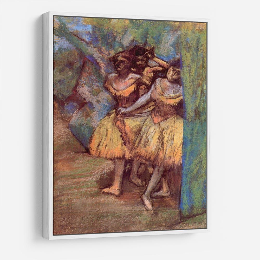 Three dancers behind the scenes by Degas HD Metal Print - Canvas Art Rocks - 7