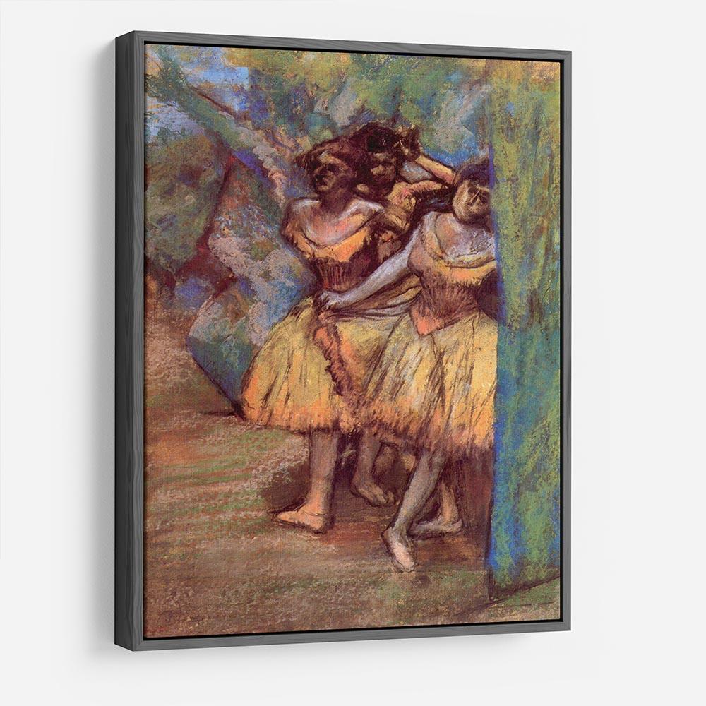 Three dancers behind the scenes by Degas HD Metal Print - Canvas Art Rocks - 9