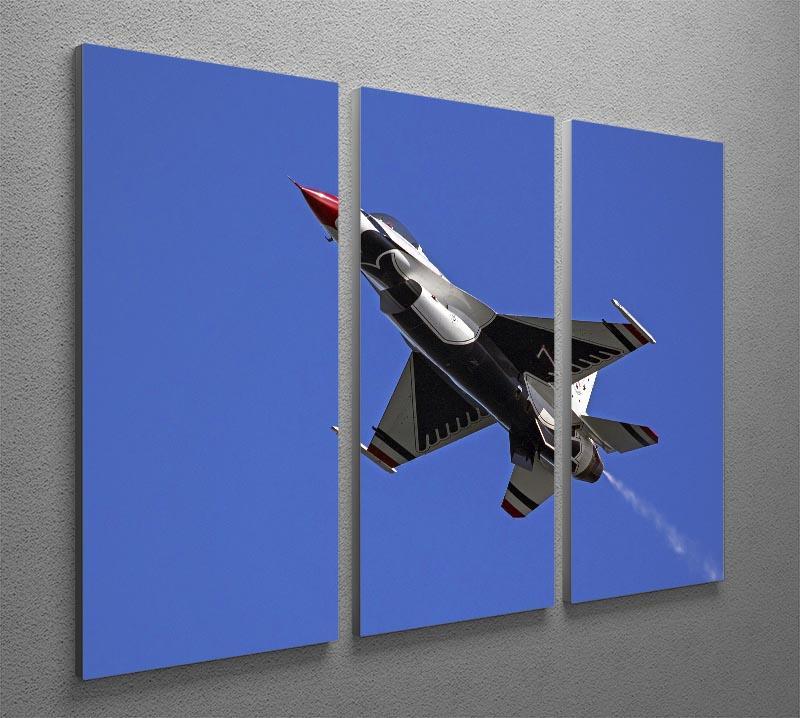 Thunderbirds F-16 fighter 3 Split Panel Canvas Print - Canvas Art Rocks - 2