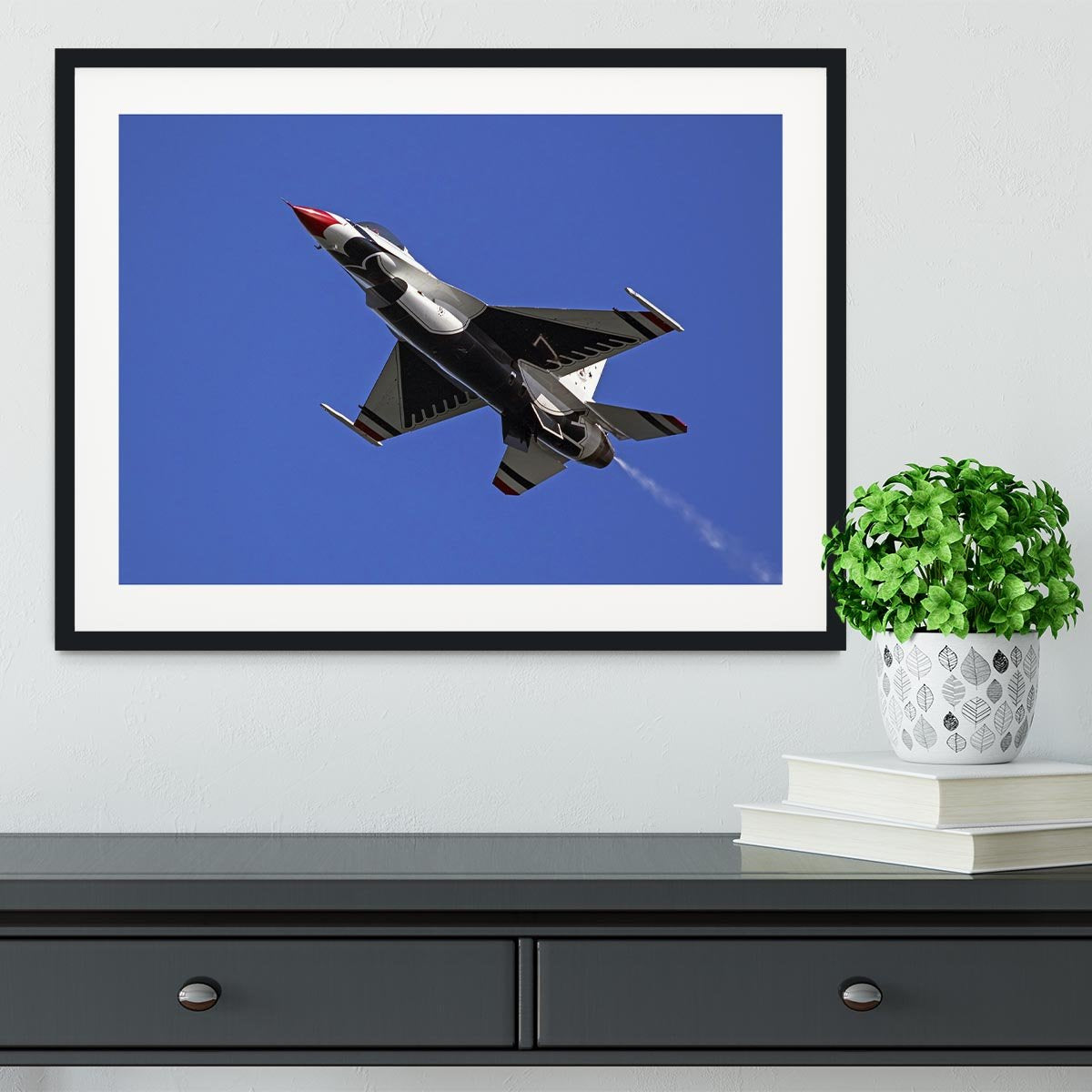 Thunderbirds F-16 fighter Framed Print - Canvas Art Rocks - 1